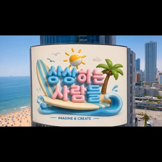 도심 속 여름 LED 전광판 광고